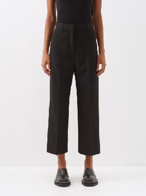 Acne Studios - Percita Cropped Canvas Trousers - Womens - Black - 32 FR