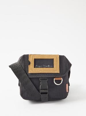 Acne Studios - Suede-trim Mini Cross-body Bag - Mens - Black