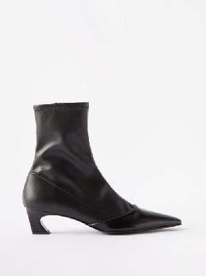 Acne Studios - Bano Faux-leather Ankle Boots - Womens - Black