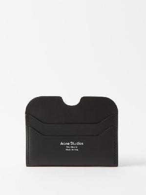 Acne Studios - Elmas Leather Cardholder - Mens - Black - ONE SIZE