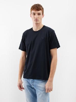 Acne Studios - Nash Face-patch Cotton-jersey T-shirt - Mens - Black - L