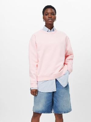 Acne Studios - Fierre Oversized Cotton-jersey Sweatshirt - Womens - Pale Pink - XXS