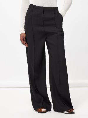 Acne Studios - Pitmel Wool-blend Crepe Tailored Suit Trousers - Womens - Black - 32 FR