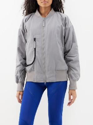 Adidas By Stella Mccartney - Recycled-fibre Bomber Jacket - Womens - Grey - L