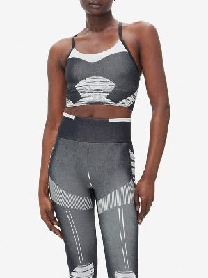 Adidas By Stella Mccartney - Truestrength Medium-impact Sports Bra - Womens - Black White - L