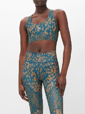 Adidas By Stella Mccartney - Truepurpose Power Medium-support Sports Bra - Womens - Blue Print - M