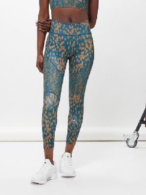 Adidas By Stella Mccartney - Truepurpose Optime Recycled-blend Leggings - Womens - Brown Print - L