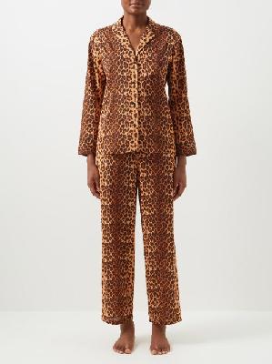 Agent Provocateur - Filipa Leopard-print Cotton Pyjamas - Womens - Leopard