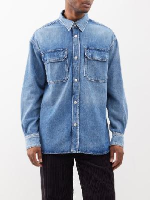 Agolde - Camryn Organic Cotton-blend Denim Shirt - Mens - Blue - L