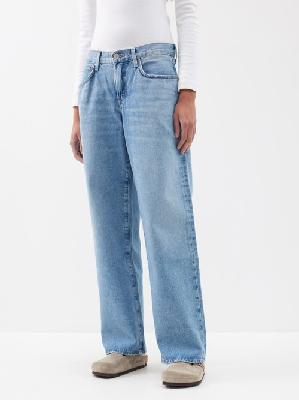 Agolde - Fusion Low-rise Organic-cotton Jeans - Womens - Blue - 26