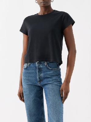 Agolde - Adine Organic-cotton Jersey T-shirt - Womens - Black - L