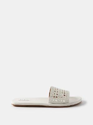 Alaïa - Vienne Perforated-leather Sandals - Womens - White - 36 EU/IT