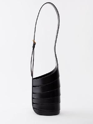 Alaïa - Babel Small Cutout Leather Cross-body Bucket Bag - Womens - Black - ONE SIZE