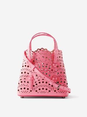 Alaïa - Mina 16 Mini Perforated-leather Handbag - Womens - Pink - ONE SIZE