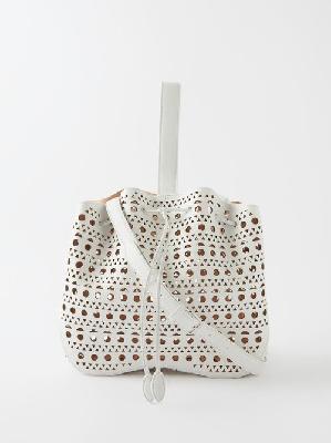Alaïa - Rosie Marie 28 Perforated-leather Cross-body Bag - Womens - White - ONE SIZE