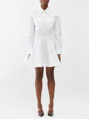 Alaïa - Skater Cotton-poplin Mini Shirt Dress - Womens - White - 40 FR