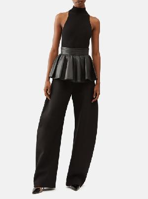 Alaïa - Halterneck Jersey Bodysuit - Womens - Black - 34 FR