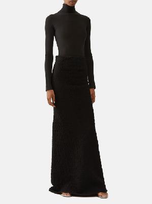 Alaïa - High-neck Jersey Thong Bodysuit - Womens - Black - 36 FR