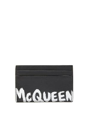Alexander Mcqueen - Logo-print Leather Cardholder - Mens - Black