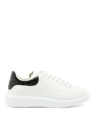 Alexander Mcqueen - Oversized Raised-sole Leather Trainers - Mens - White