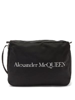 Alexander Mcqueen - Logo-print Canvas Wash Bag - Mens - Black