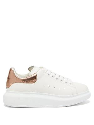 Alexander Mcqueen - Oversized Leather Trainers - Womens - White Multi - 34 EU/IT