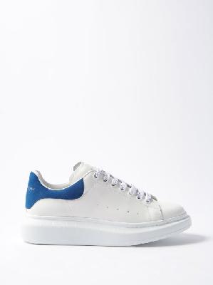 Alexander Mcqueen - Oversized Raised-sole Leather Trainers - Mens - White Multi