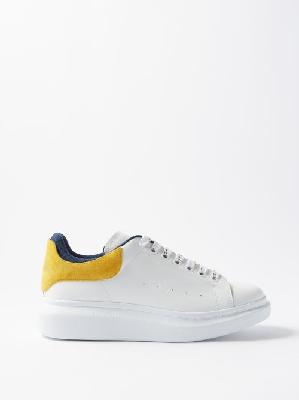 Alexander Mcqueen - Oversized Raised-sole Leather Sneakers - Mens - Yellow White