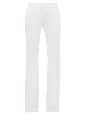 Alexander Mcqueen - Flared Crepe Tailored Trousers - Womens - Ivory - 36 IT