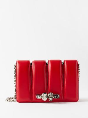 Alexander Mcqueen - The Slash Cutout Leather Cross-body Bag - Womens - Red - ONE SIZE
