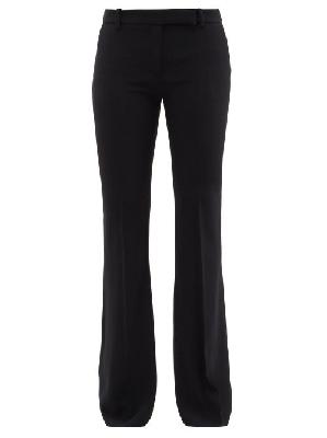 Alexander Mcqueen - Crepe Bootcut Tailored Trousers - Womens - Black - 38 IT