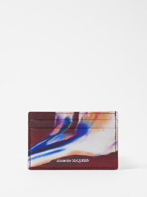 Alexander Mcqueen - Abstract-print Leather Cardholder - Mens - Multi