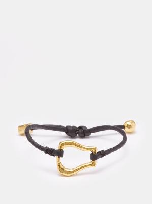 Alighieri - The Link Of Wanderlust Gold-plated Bracelet - Womens - Gold Black - ONE SIZE