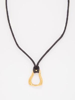 Alighieri - The Mini Link Of Wanderlust Gold-plated Necklace - Womens - Gold Black - ONE SIZE