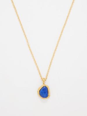 Alighieri - Droplet Of The Horizon 24kt Gold-plated Necklace - Womens - Gold Blue - ONE SIZE
