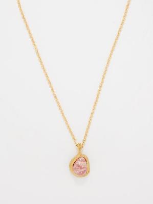 Alighieri - The Droplet Of Skies 24kt Gold-plated Necklace - Womens - Gold Pink - ONE SIZE
