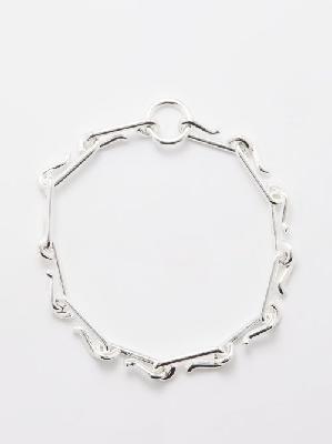 All Blues - Hook Sterling-silver Bracelet - Mens - Silver - L