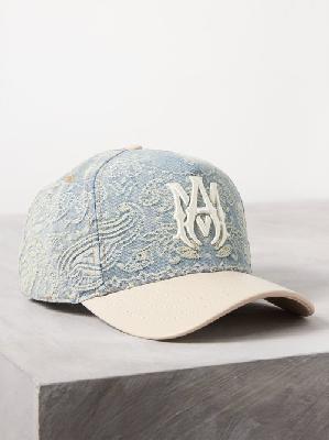 Amiri - Paisley-jacquard Denim Baseball Cap - Mens - Blue Multi - ONE SIZE