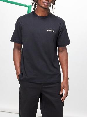 Amiri - Lanesplitters-print Cotton-jersey T-shirt - Mens - Black - L