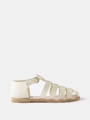 Ancient Greek Sandals - Homeria Leather Sandals - Womens - Off White - 36 EU/IT