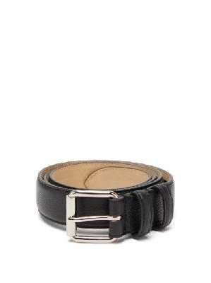 A.P.C. - Paris Grained-leather Belt - Mens - Black - 95 EU