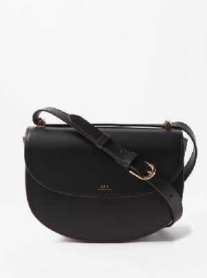 A.P.C. - Genève Smooth-leather Shoulder Bag - Womens - Black - ONE SIZE