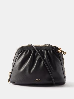 A.P.C. - Ninon Small Faux-leather Clutch Bag - Womens - Black - ONE SIZE