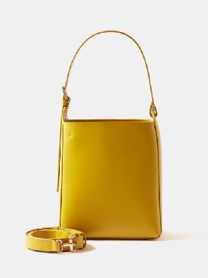 A.P.C. - Virginie Small Leather Shoulder Bag - Womens - Yellow - ONE SIZE