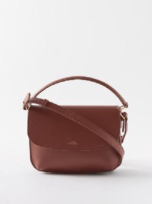 A.P.C. - Sarah Mini Smooth-leather Shoulder Bag - Womens - Tan - ONE SIZE