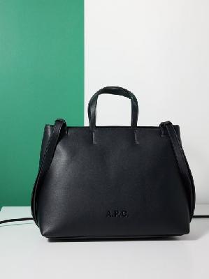 A.P.C. - Market Small Faux-leather Tote Bag - Womens - Black - ONE SIZE