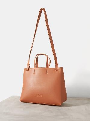 A.P.C. - Market Small Faux-leather Tote Bag - Womens - Tan - ONE SIZE