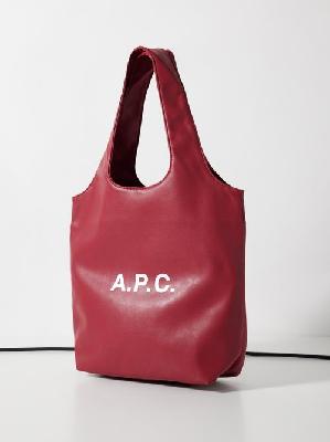 A.P.C. - Ninon Small Faux-leather Tote Bag - Womens - Red - ONE SIZE