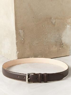 A.P.C. - Paris Smooth-leather Belt - Mens - Dark Brown - 100 EU