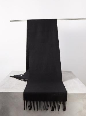 A.P.C. - Ambroise Fringed Wool Scarf - Mens - Black - ONE SIZE